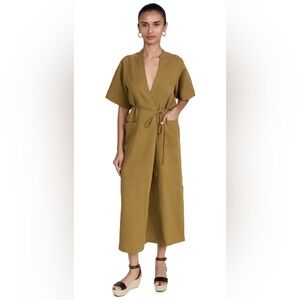 Mara Hoffman Emira Wrap Dress Olive